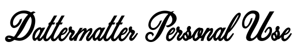 Dattermatter Personal Use Font Image