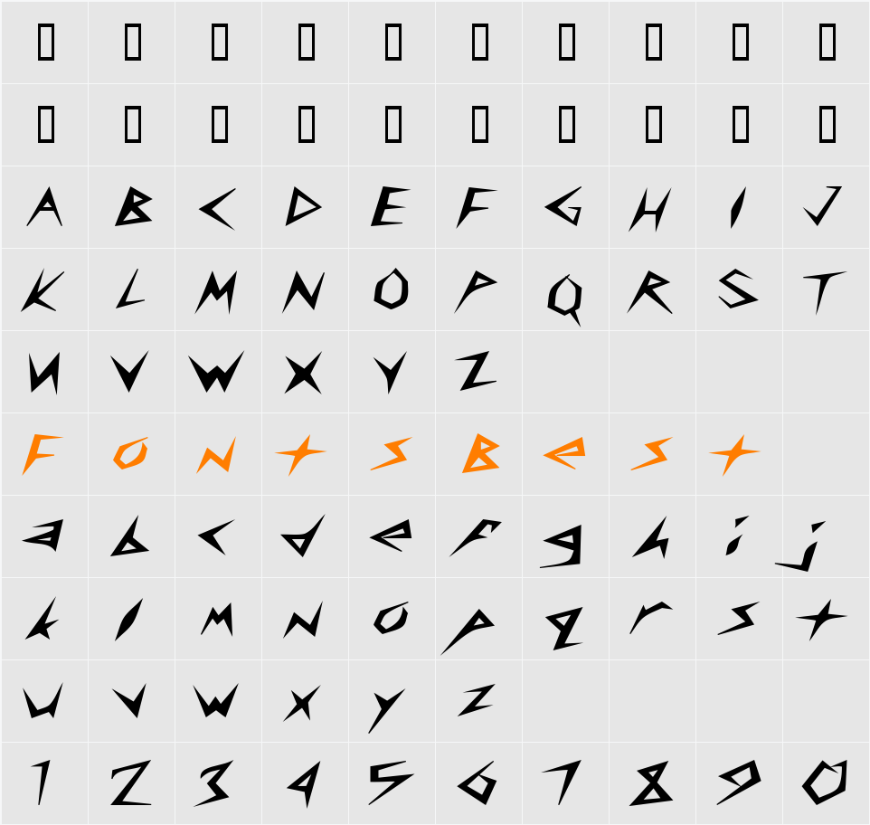AmplifierExtended Character Map
