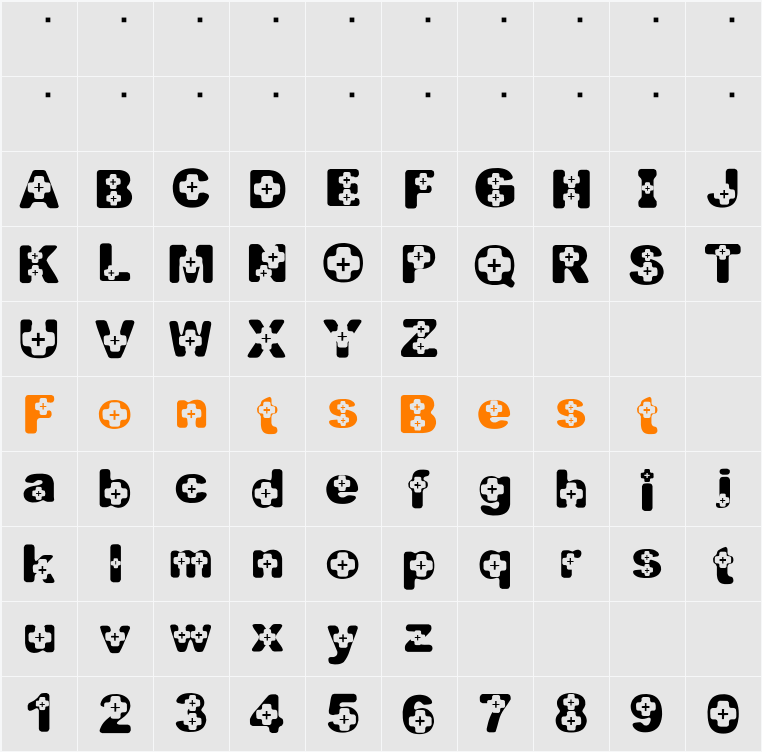 BEER02-A CROSS Character Map
