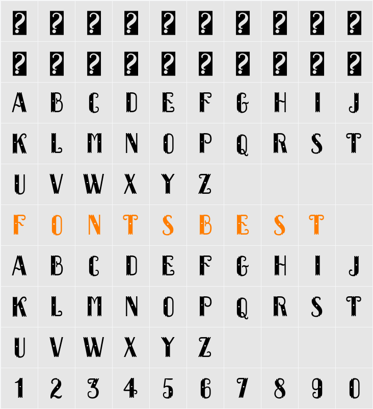 Dacquoise Character Map