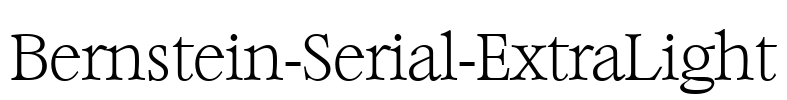 Bernstein-Serial-ExtraLight Font Image