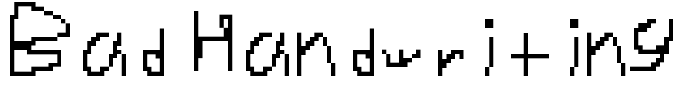 Bad Handwriting Font Image