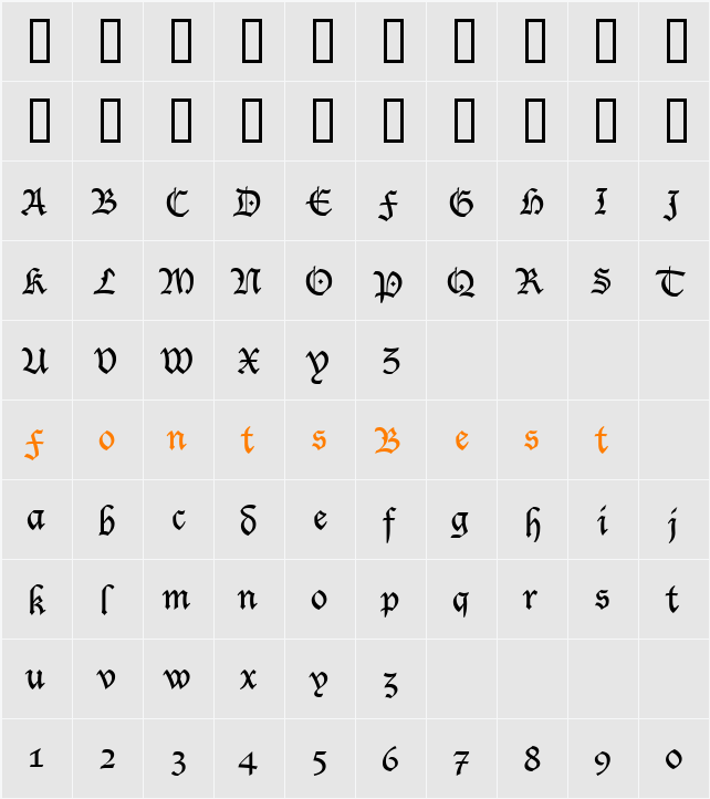 DSN SaiMai Character Map