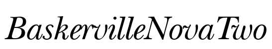 BaskervilleNovaTwo Font Image