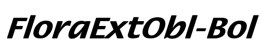 FloraExtObl-Bol Font Image