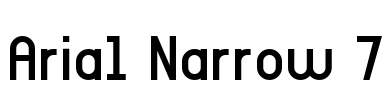 Arial Narrow 7