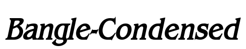 Bangle-Condensed Font Image