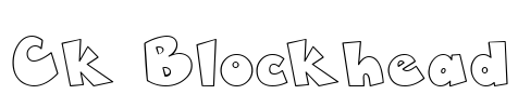 Ck Blockhead Font Image
