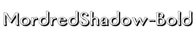 MordredShadow-Bold Font Image