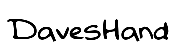 DavesHand Font Image