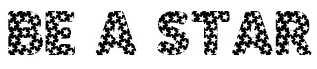 BE A STAR Font Image
