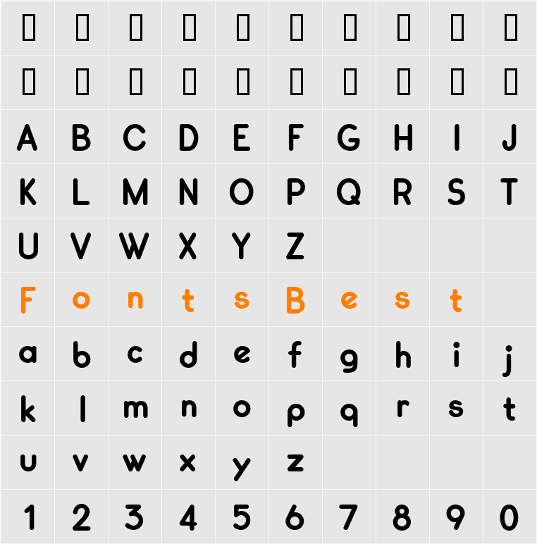 CennerikEBold Character Map