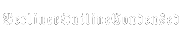 BerlinerOutlineCondensed Font Image