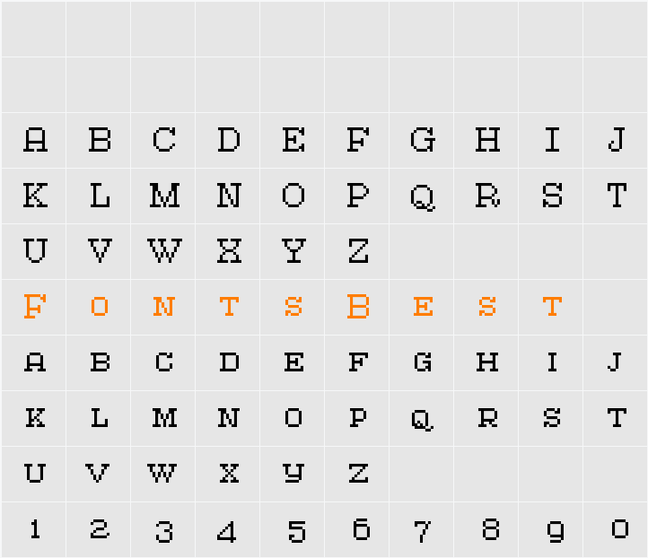 Atlantis Small Caps Character Map