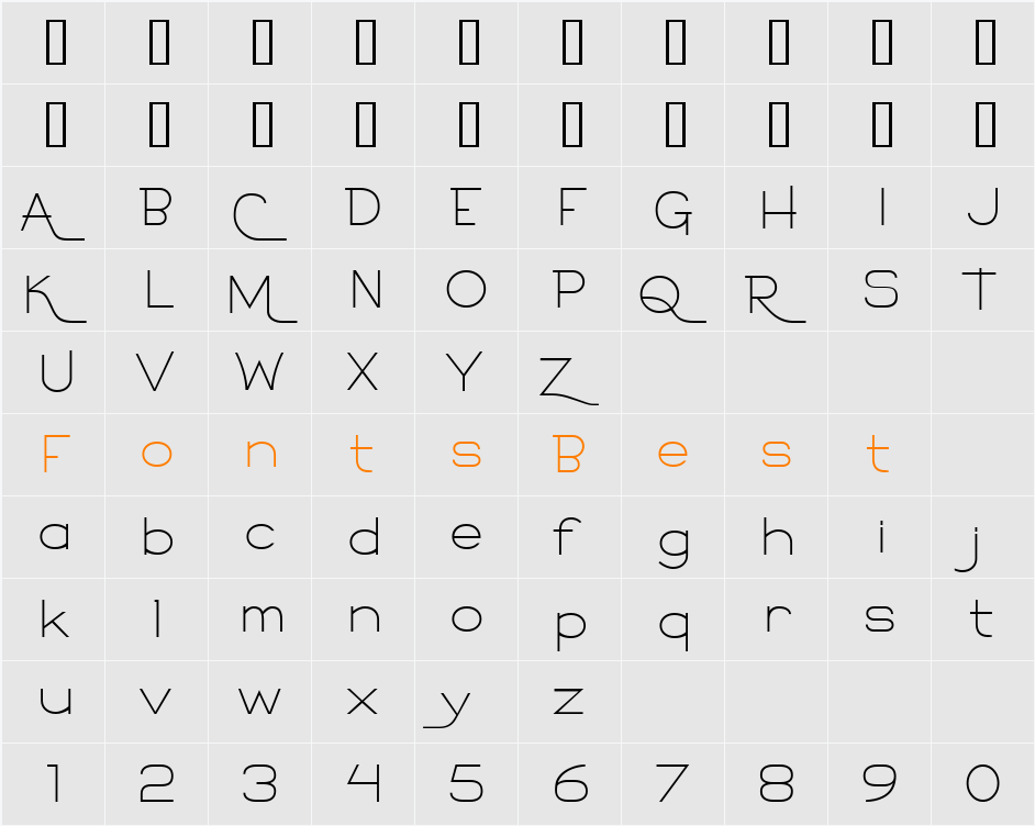 Calamity Teen BTN Lt Character Map