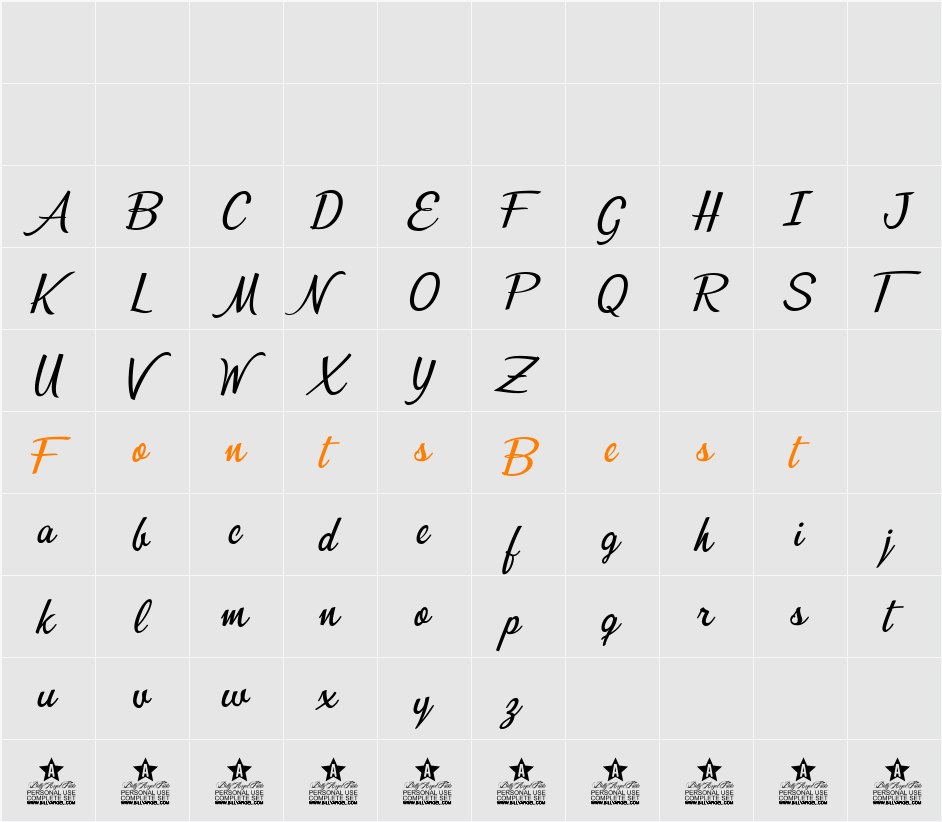 Bunch of Flowers Personal Use Character Map