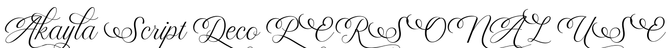 Akayla Script Deco PERSONAL USE Font Image