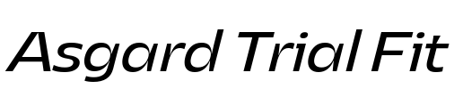 Asgard Trial Fit Font Image