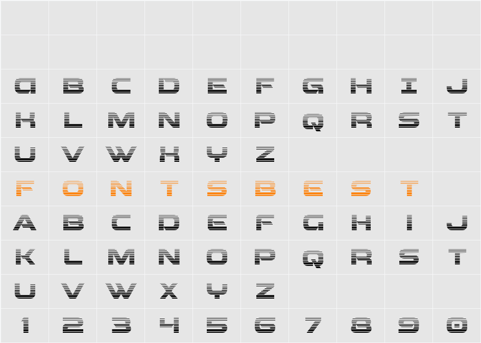 Beam Weapon Gradient Character Map