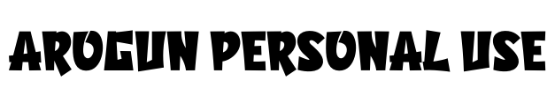Arogun Personal Use Font Image