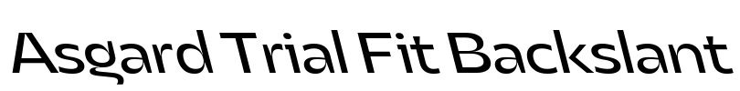 Asgard Trial Fit Backslant Font Image