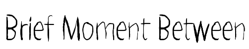 Brief Moment Between Font Image