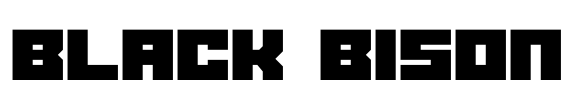 Black bison Font Image
