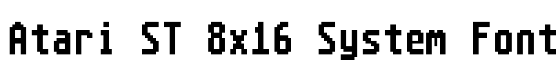Atari ST 8x16 System Font Font Image