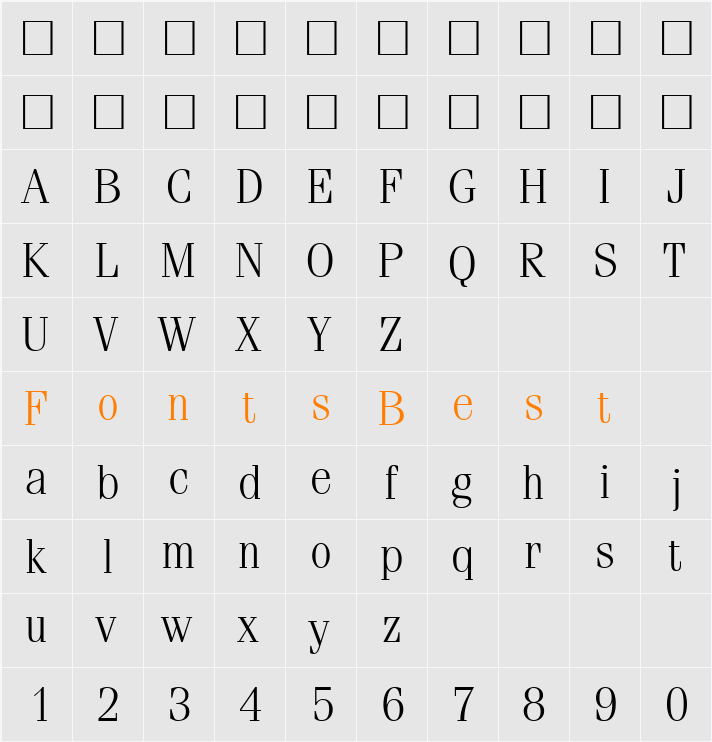 FerventLight Character Map