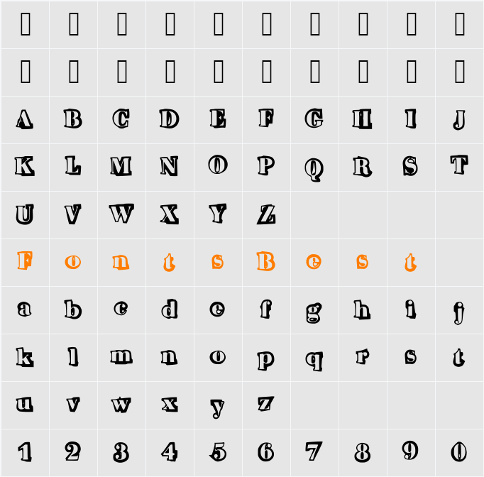 Morris Character Map