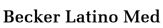 Becker Latino Med Font Image