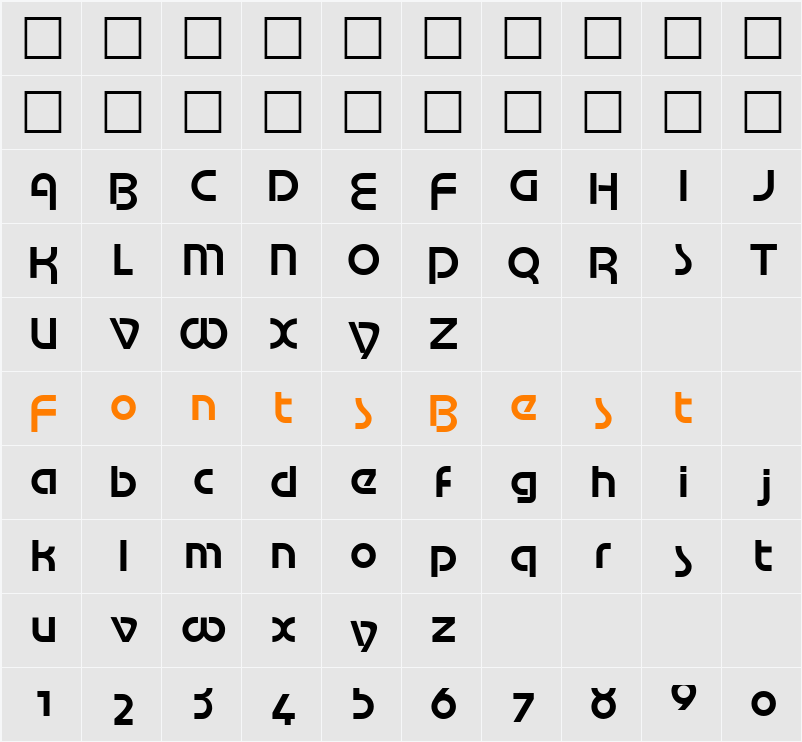 Motter Tektura Character Map