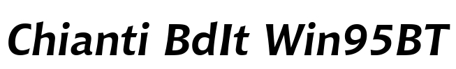 Chianti BdIt Win95BT Font Image