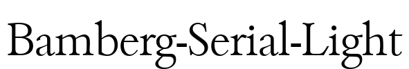 Bamberg-Serial-Light Font Image