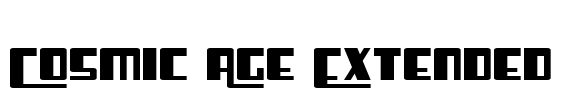 Cosmic Age Extended Font Image