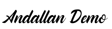 Andallan Demo Font Image
