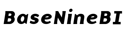 BaseNineBI Font Image