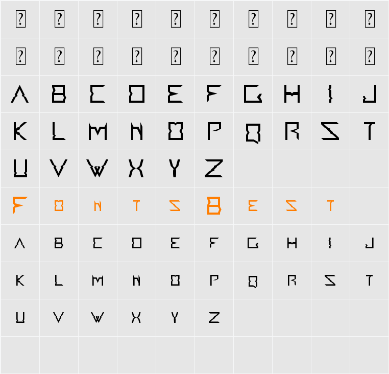 Accedent Character Map