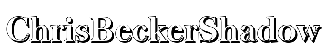 ChrisBeckerShadow Font Image