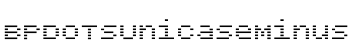 BPdotsUnicaseMinus Font Image