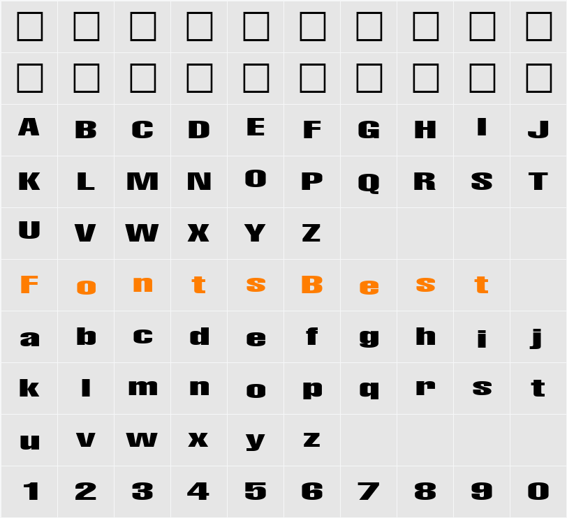 BabyMaker35 ttext Character Map