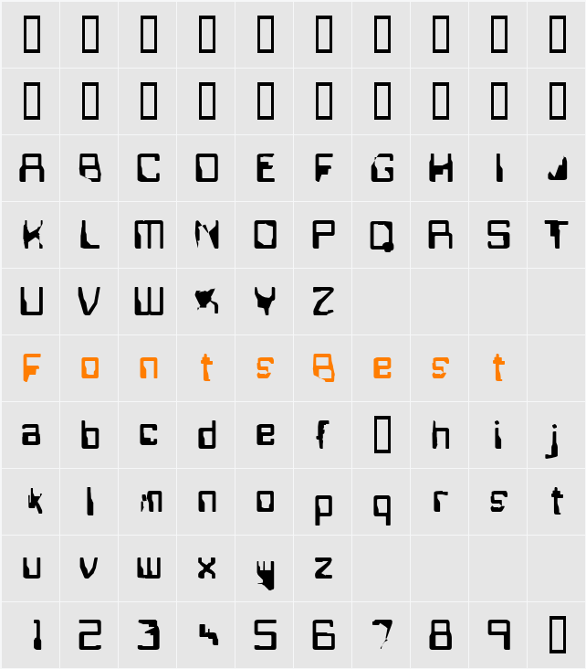 Fisring Character Map