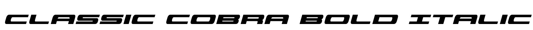 Classic Cobra Bold Italic Font Image