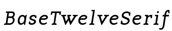 BaseTwelveSerif Font Image