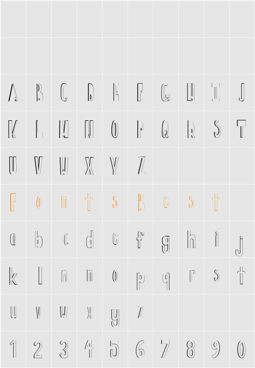 BigForehead Character Map