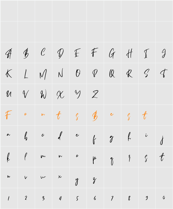 Amazed Breath Character Map