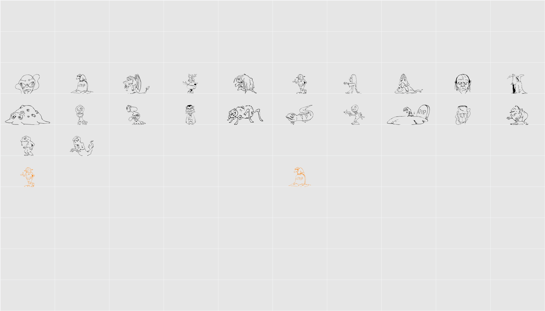 DT Mi X Yvs Character Map