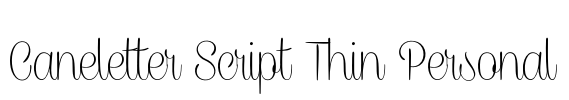 Caneletter Script Thin Personal Font Image