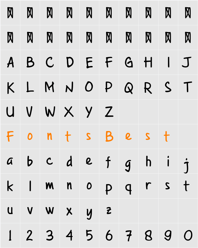 By Note Character Map