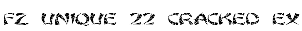 FZ UNIQUE 22 CRACKED EX Font Image
